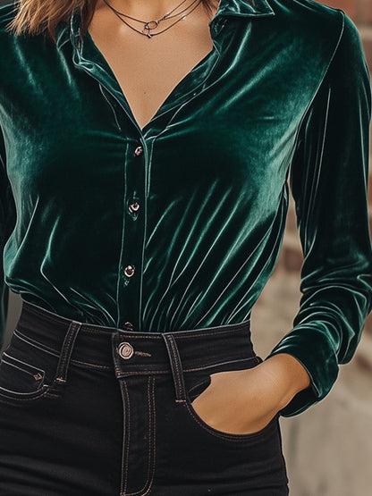 【Livraison en 24h】Chemise Décontractée en Velours Rétro – Élégance Polyvalente