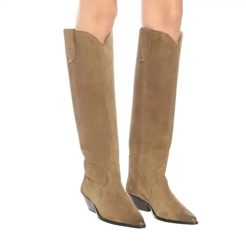 Chic Suede Cowboy Boots