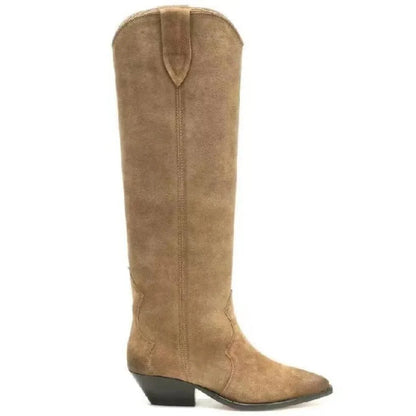 Chic Suede Cowboy Boots