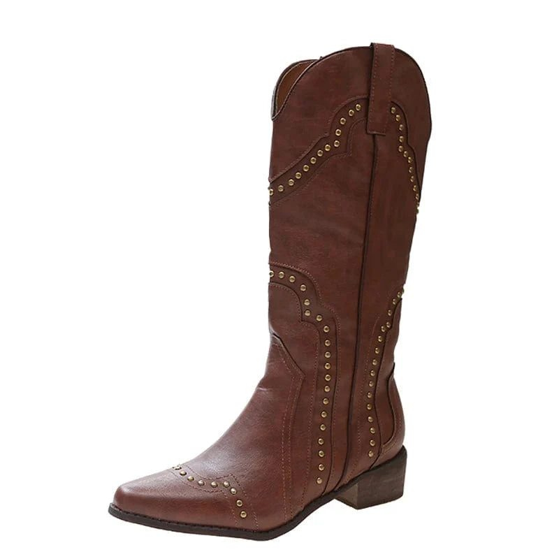 Chic Brown Cowboy Boots for Her